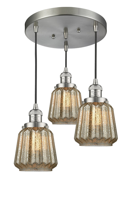 Innovations - 211/3-SN-G146 - Three Light Pendant - Franklin Restoration - Brushed Satin Nickel