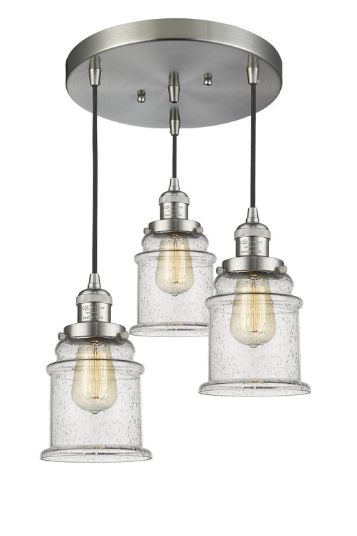 Innovations - 211/3-SN-G184 - Three Light Pendant - Franklin Restoration - Brushed Satin Nickel