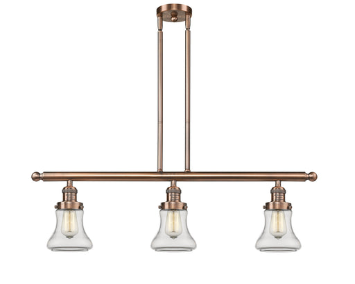 Innovations - 213-AC-G192 - Three Light Island Pendant - Franklin Restoration - Antique Copper