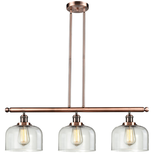 Innovations - 213-AC-G72 - Three Light Island Pendant - Franklin Restoration - Antique Copper