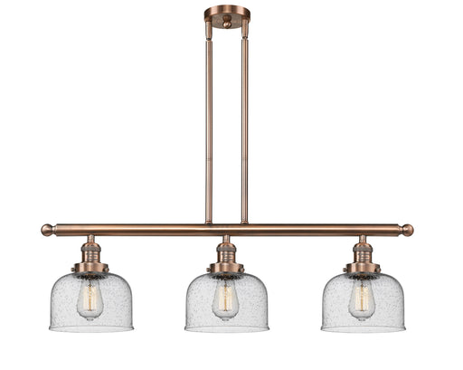 Innovations - 213-AC-G74 - Three Light Island Pendant - Franklin Restoration - Antique Copper