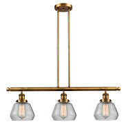 Innovations - 213-BB-G172 - Three Light Island Pendant - Franklin Restoration - Brushed Brass