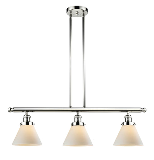 Franklin Restoration Three Light Island Pendant Polished Nickel