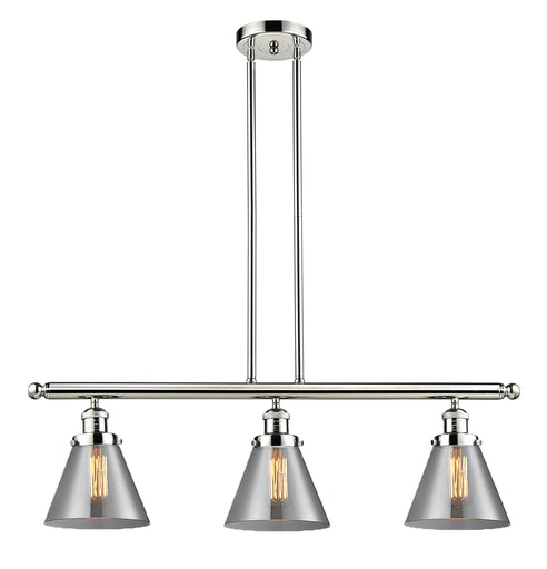 Franklin Restoration Three Light Island Pendant Polished Nickel