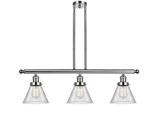 Franklin Restoration Three Light Island Pendant Polished Nickel