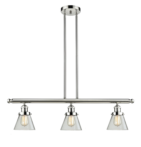 Franklin Restoration Three Light Island Pendant Polished Nickel