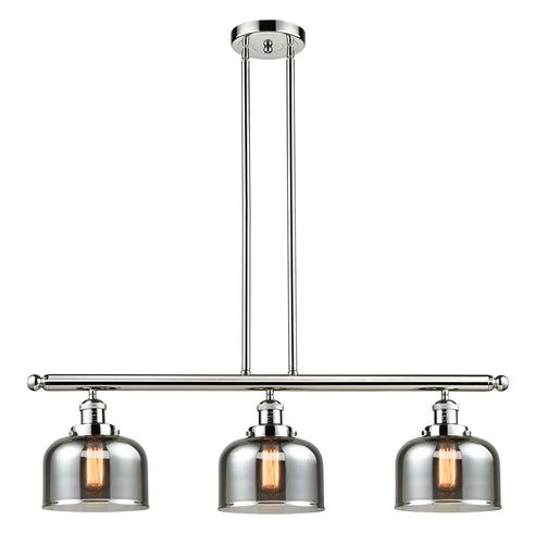 Franklin Restoration Three Light Island Pendant Polished Nickel
