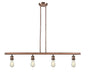 Innovations - 214-AC - Four Light Island Pendant - Franklin Restoration - Antique Copper