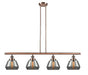 Innovations - 214-AC-G173 - Four Light Island Pendant - Franklin Restoration - Antique Copper