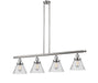 Innovations - 214-SN-G44 - Four Light Island Pendant - Franklin Restoration - Brushed Satin Nickel