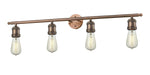 Innovations - 215-AC - Four Light Bath Vanity - Franklin Restoration - Antique Copper