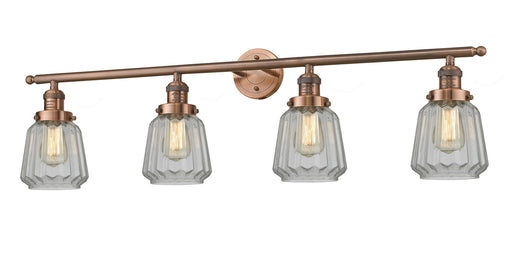 Innovations - 215-AC-G142 - Four Light Bath Vanity - Franklin Restoration - Antique Copper