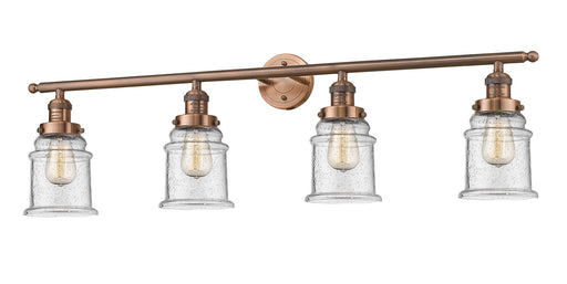 Innovations - 215-AC-G184 - Four Light Bath Vanity - Franklin Restoration - Antique Copper