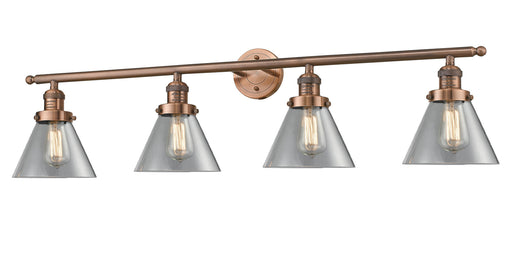 Innovations - 215-AC-G42 - Four Light Bath Vanity - Franklin Restoration - Antique Copper
