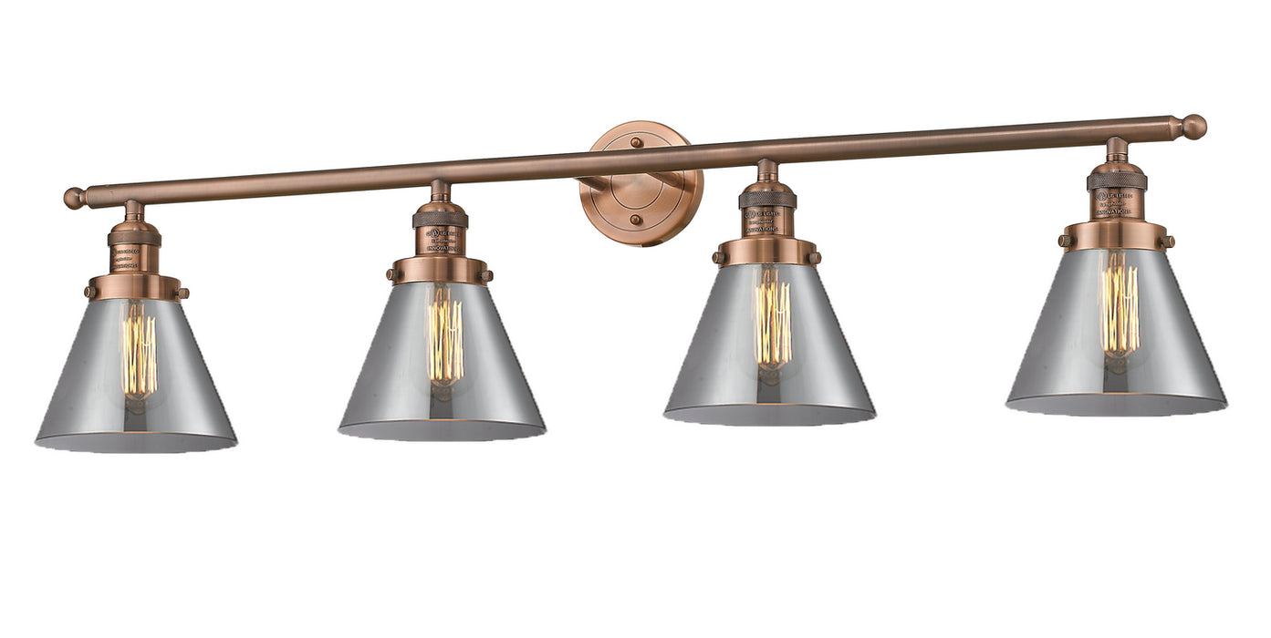 Innovations - 215-AC-G43 - Four Light Bath Vanity - Franklin Restoration - Antique Copper