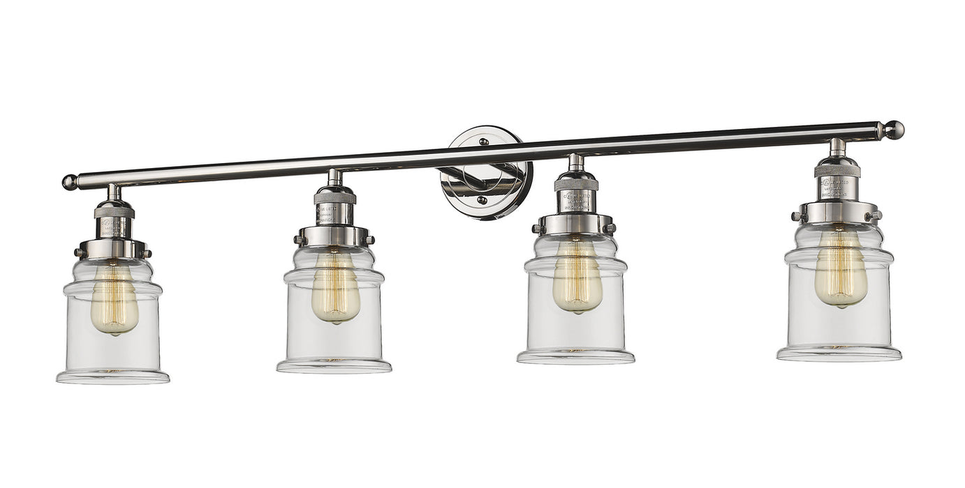 Innovations - 215-PN-G182 - Four Light Bath Vanity - Franklin Restoration - Polished Nickel