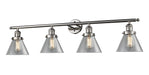 Innovations - 215-PN-G42 - Four Light Bath Vanity - Franklin Restoration - Polished Nickel