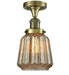 Innovations - 517-1CH-AB-G146 - One Light Semi-Flush Mount - Franklin Restoration - Antique Brass