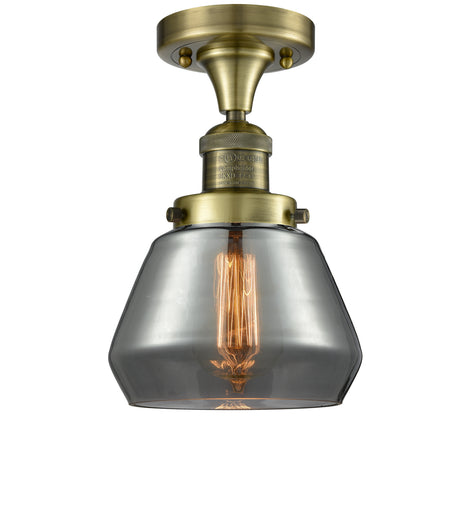 Franklin Restoration One Light Semi-Flush Mount Antique Brass
