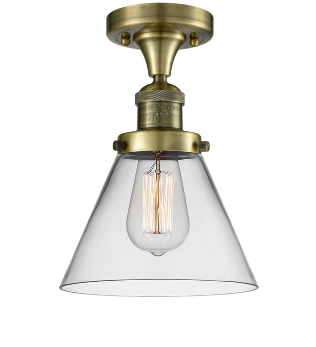 Innovations - 517-1CH-AB-G42 - One Light Semi-Flush Mount - Franklin Restoration - Antique Brass