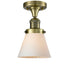 Innovations - 517-1CH-AB-G61 - One Light Semi-Flush Mount - Franklin Restoration - Antique Brass