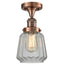 Innovations - 517-1CH-AC-G142 - One Light Semi-Flush Mount - Franklin Restoration - Antique Copper