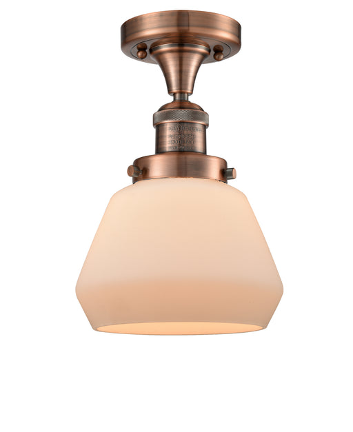 Innovations - 517-1CH-AC-G171 - One Light Semi-Flush Mount - Franklin Restoration - Antique Copper