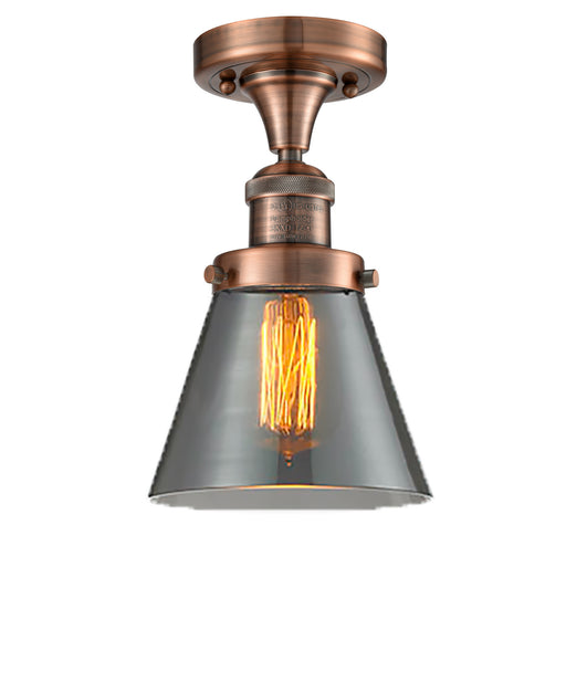 Innovations - 517-1CH-AC-G63 - One Light Semi-Flush Mount - Franklin Restoration - Antique Copper