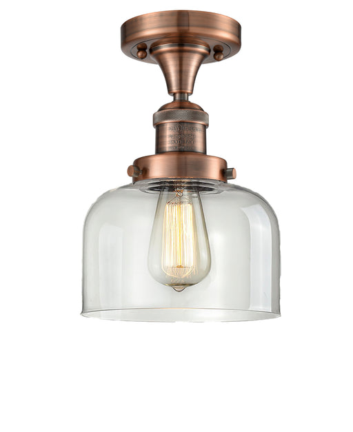Innovations - 517-1CH-AC-G72 - One Light Semi-Flush Mount - Franklin Restoration - Antique Copper