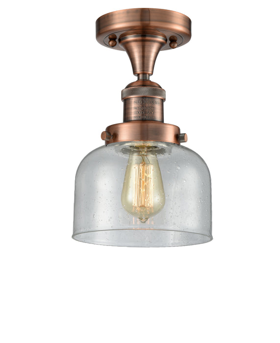 Innovations - 517-1CH-AC-G74 - One Light Semi-Flush Mount - Franklin Restoration - Antique Copper