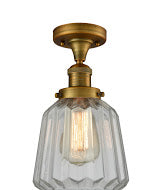 Franklin Restoration One Light Semi-Flush Mount Brushed Brass