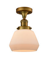 Franklin Restoration One Light Semi-Flush Mount Brushed Brass