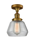 Franklin Restoration One Light Semi-Flush Mount Brushed Brass