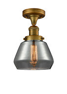 Innovations - 517-1CH-BB-G173 - One Light Semi-Flush Mount - Franklin Restoration - Brushed Brass