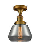 Franklin Restoration One Light Semi-Flush Mount Brushed Brass