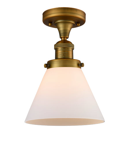 Franklin Restoration One Light Semi-Flush Mount Brushed Brass