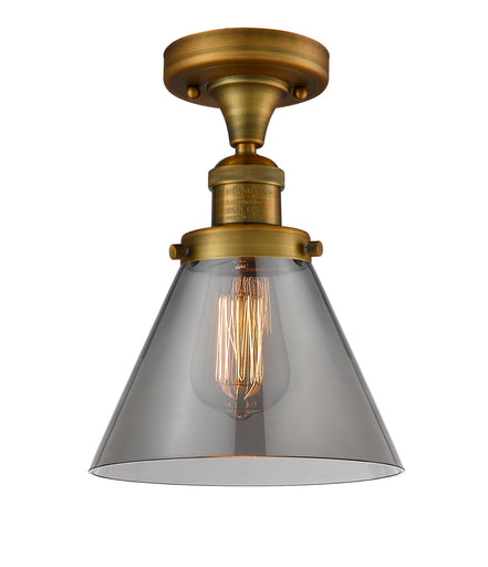 Franklin Restoration One Light Semi-Flush Mount Brushed Brass