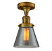 Innovations - 517-1CH-BB-G63 - One Light Semi-Flush Mount - Franklin Restoration - Brushed Brass