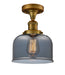 Innovations - 517-1CH-BB-G73 - One Light Semi-Flush Mount - Franklin Restoration - Brushed Brass