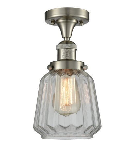 Innovations - 517-1CH-SN-G142 - One Light Semi-Flush Mount - Franklin Restoration - Brushed Satin Nickel