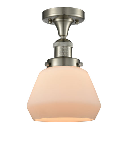 Franklin Restoration One Light Semi-Flush Mount Brushed Satin Nickel