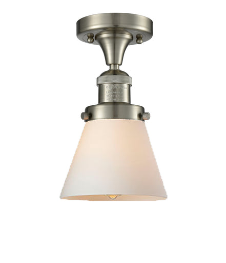 Franklin Restoration One Light Semi-Flush Mount Brushed Satin Nickel