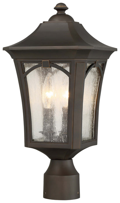 Minka-Lavery - 71216-143C - Three Light Outdoor Post Mount - Solida - Oil Rubbed Bronze W/ Gold High