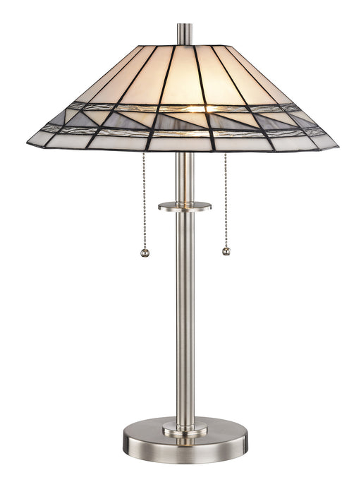 Dale Tiffany - STT17019 - Two Light Table Lamp - Brushed Nickel