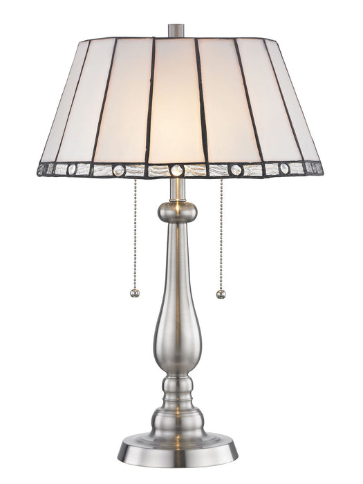 Dale Tiffany - STT17025 - Two Light Table Lamp - Brushed Nickel