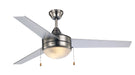 Trans Globe Imports - F-1008-1 BN/SIL - 52``Ceiling Fan - Brushed Nickel