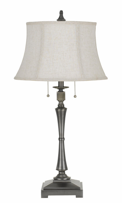 Cal Lighting - BO-2443TB-AS - Two Light Table Lamp - Madison - Antiqued Silver