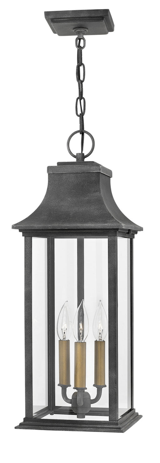 Hinkley - 2932DZ - Three Light Hanging Lantern - Adair - Aged Zinc