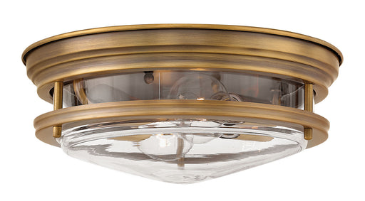 Hinkley - 3302BR-CL - Two Light Flush Mount - Hadley - Brushed Bronze with Clear glass