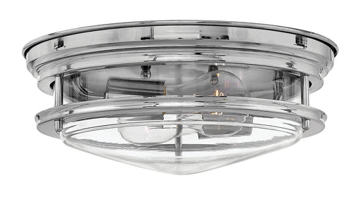 Hinkley - 3302CM-CL - Two Light Flush Mount - Hadley - Chrome with Clear glass